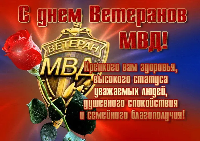 Картинки с Днем ветеранов МВД (55 открыток). Красивые картинки с надписями